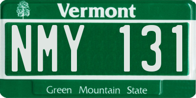 VT license plate NMY131