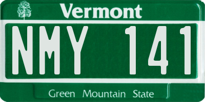 VT license plate NMY141