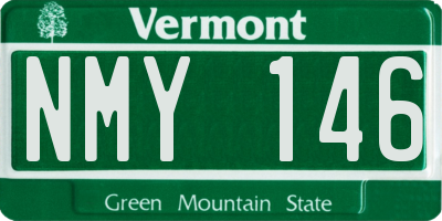 VT license plate NMY146