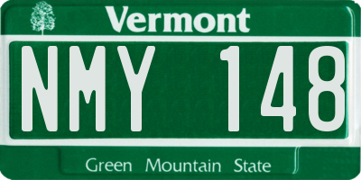 VT license plate NMY148