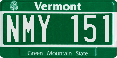 VT license plate NMY151