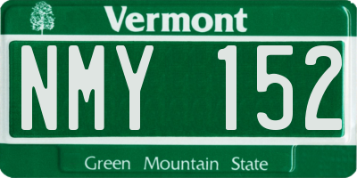 VT license plate NMY152