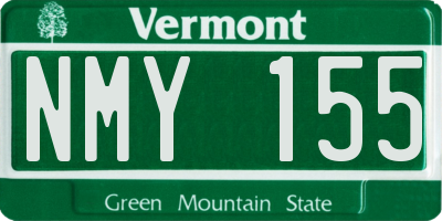 VT license plate NMY155