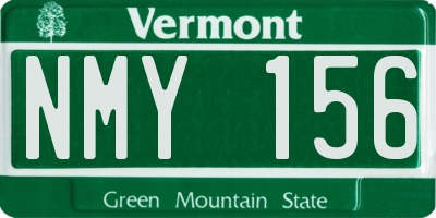 VT license plate NMY156