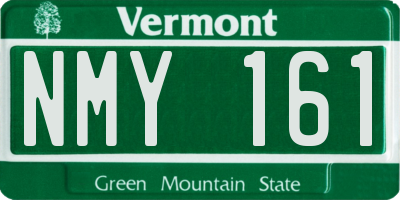 VT license plate NMY161