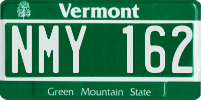 VT license plate NMY162