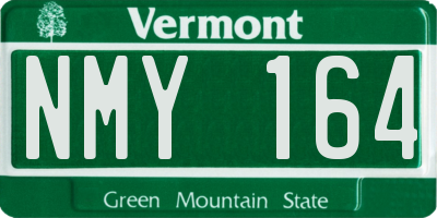VT license plate NMY164