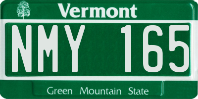 VT license plate NMY165