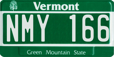 VT license plate NMY166