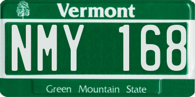 VT license plate NMY168