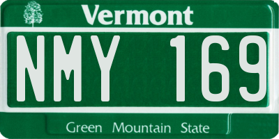 VT license plate NMY169