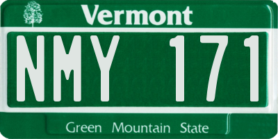 VT license plate NMY171