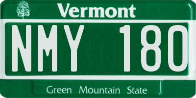 VT license plate NMY180