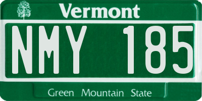 VT license plate NMY185