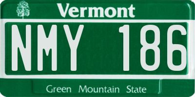 VT license plate NMY186