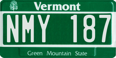 VT license plate NMY187