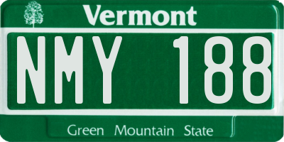 VT license plate NMY188