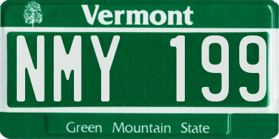 VT license plate NMY199