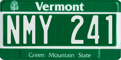 VT license plate NMY241