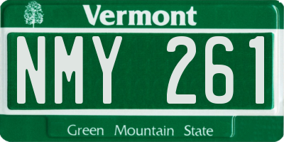 VT license plate NMY261