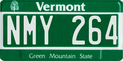 VT license plate NMY264