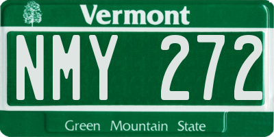 VT license plate NMY272