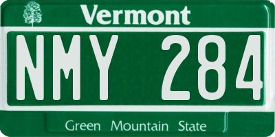 VT license plate NMY284
