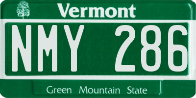 VT license plate NMY286