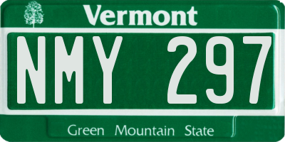 VT license plate NMY297