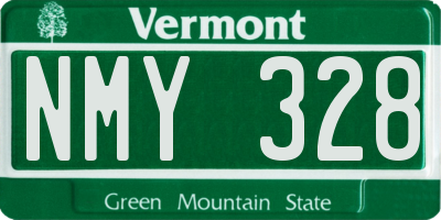 VT license plate NMY328
