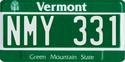 VT license plate NMY331