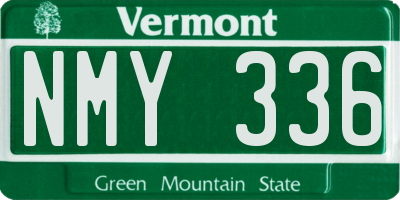 VT license plate NMY336