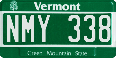 VT license plate NMY338