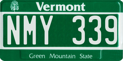 VT license plate NMY339