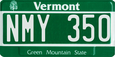 VT license plate NMY350