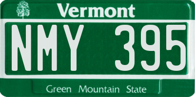 VT license plate NMY395