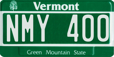 VT license plate NMY400