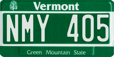 VT license plate NMY405