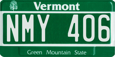 VT license plate NMY406