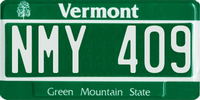 VT license plate NMY409