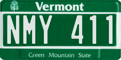 VT license plate NMY411