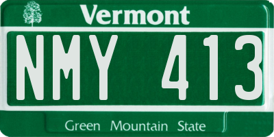 VT license plate NMY413