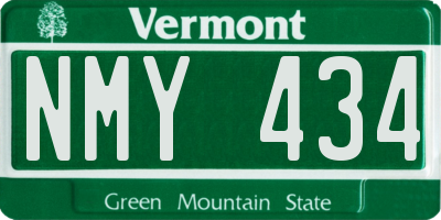 VT license plate NMY434