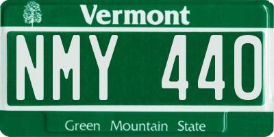 VT license plate NMY440