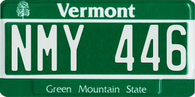VT license plate NMY446