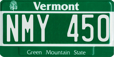 VT license plate NMY450