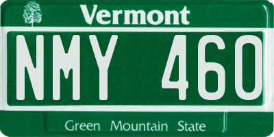 VT license plate NMY460