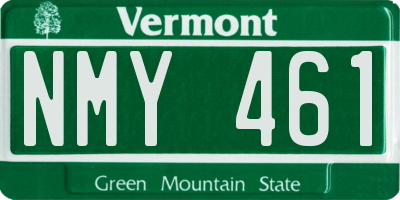 VT license plate NMY461