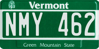 VT license plate NMY462