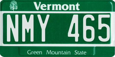 VT license plate NMY465